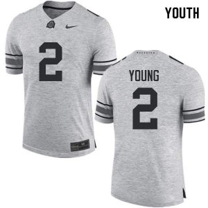 NCAA Ohio State Buckeyes Youth #2 Chase Young Gray Nike Football College Jersey DNH4445OW